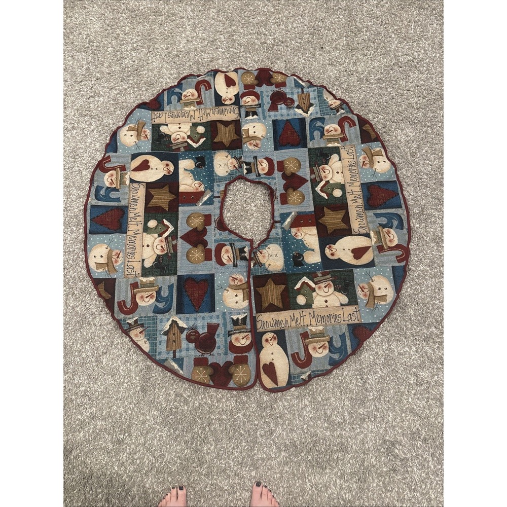 Mohawk Home Snowman Melt Memories Last Tapestry 50 in Tree‎ Skirt